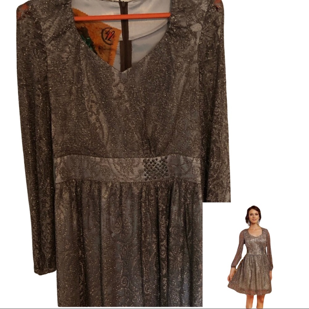 Lace and silk  dress ,size S, NWT.